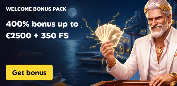 ZeuzBet Casino 400% welcome bonus pack with €2500 + 350 FS offer